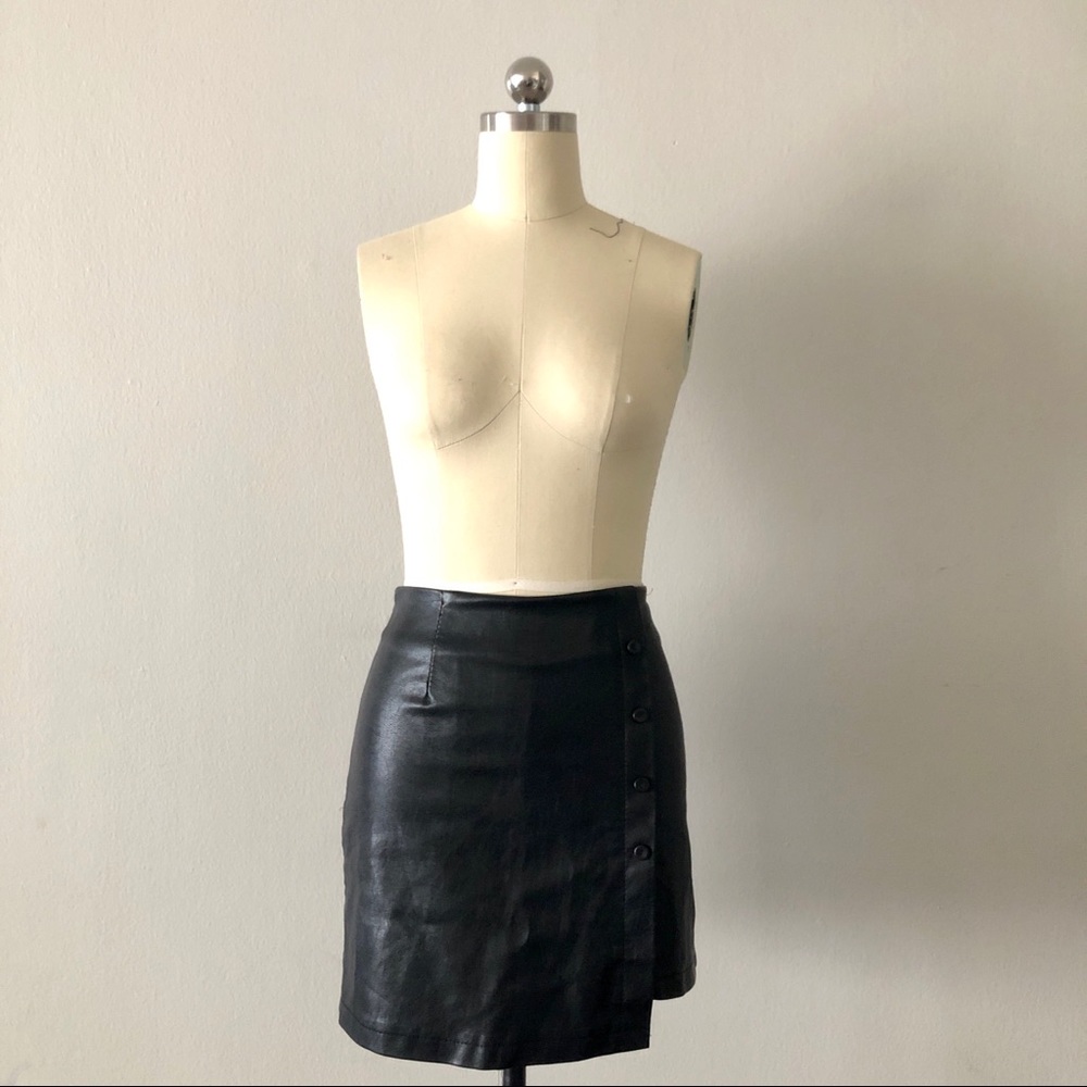 Faux Leather Skirt